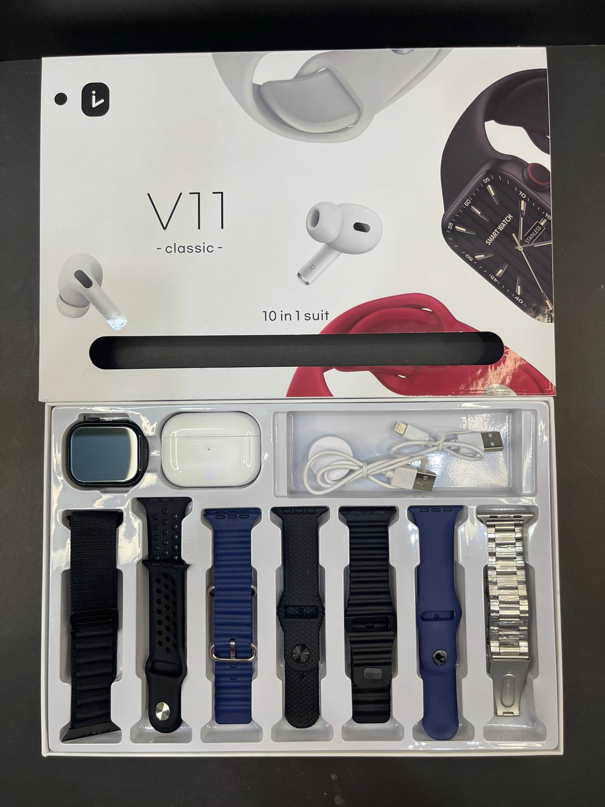 V11 Smart Watch With Airbuds